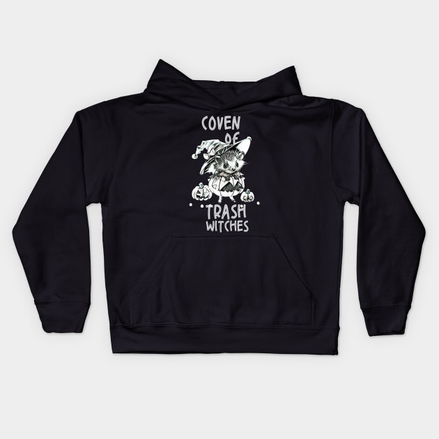 Coven Of Trash Witches Kids Hoodie by Trendsdk